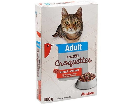Imagem de Ração Para Gato Adulto AUCHAN Multi Carne de Vaca 400g