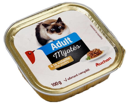 Imagem de Comida Húmida Para Gato AUCHAN Adulto Guisado Com Aves e Cenoura 100g
