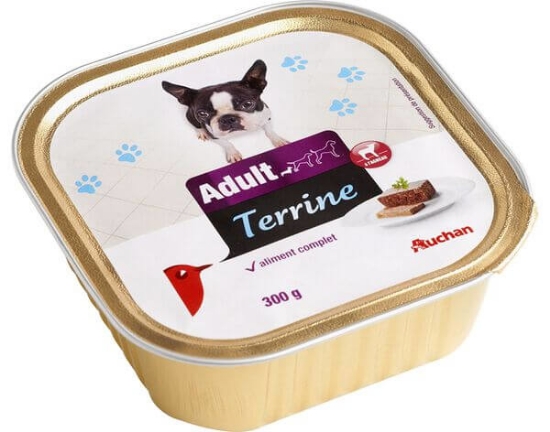 Imagem de Comida Húmida Para Cão AUCHAN Terrina Adulto Com Cordeiro 300g