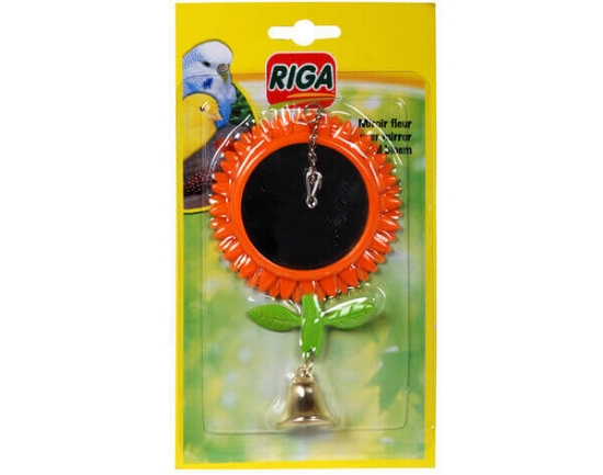 Imagem de Espelho RIGA Para Pássaros Flor Com Sino