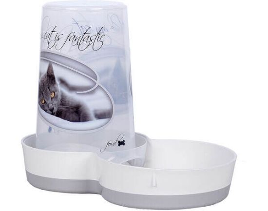 Imagem de Dispensador de Comida e Água RIGA I Love My Cat 1.5L