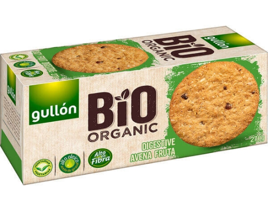 Imagem de  Bolachas Digestivas de Aveia com Fruta Vegetarianas Biológicas GULLÓN BIO ORGANIC emb.270g