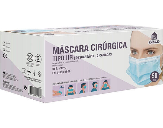 Imagem de Mascara Protecao Respiratoria Descart. Iir BIGHOME 50un