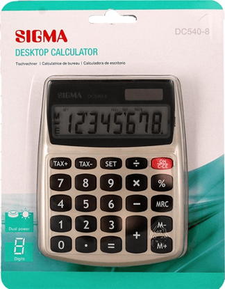 Mostrar detalhes para Sigma-Máquina.Calc.8Dig.Dc540-8 SIGMA 1un Imagem de Sigma-Máquina.Calc.8Dig.Dc540-8 SIGMA 1un