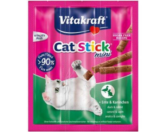 Imagem de Snacks Para Gato Mini VITAKRAFT Stick Com Pato e Coelho Pack 3 unidades