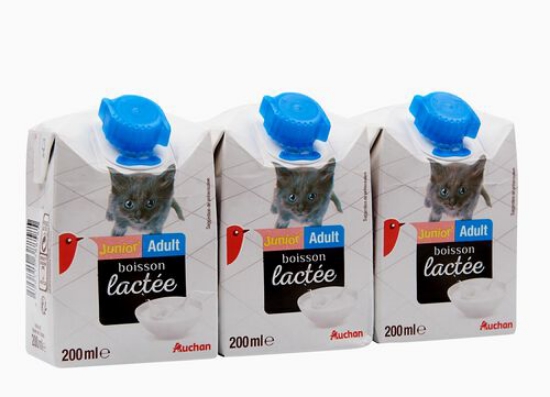 Imagem de Leite Para Gato AUCHAN Júnior e Adulto 3x200ml