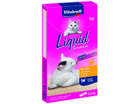 Imagem de Snacks Para Gato Líquido VITAKRAFT Com Frango 6x15g