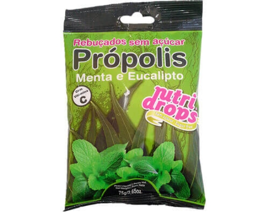 Imagem de Rebuçados NUTRIDROPS Propolis e Menta Sem Açúcar 75g