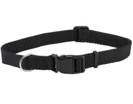 Imagem de Coleira MMPET Nylon Básica Com Fivela de Plástico Cor Preto 20Mm