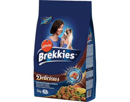 Imagem de Ração Para Gato BREKKIES Delicious Com Peixe 3kg