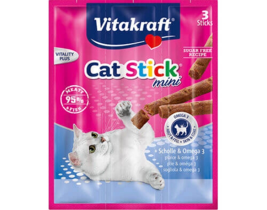 Imagem de Snacks Para Gato VITAKRAFT Mini Sticks Com Peixe e Omega3 18g