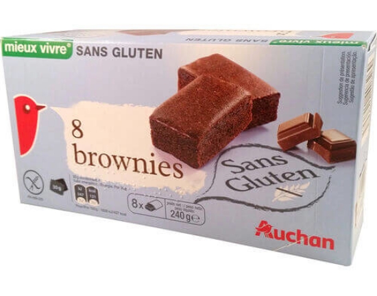 Imagem de Brownies AUCHAN Viver Melhor Chocolate Sem Glúten 8un 240g