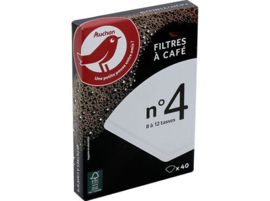 Imagem de Filtros Para Café N.4 AUCHAN Pack 40 unidades