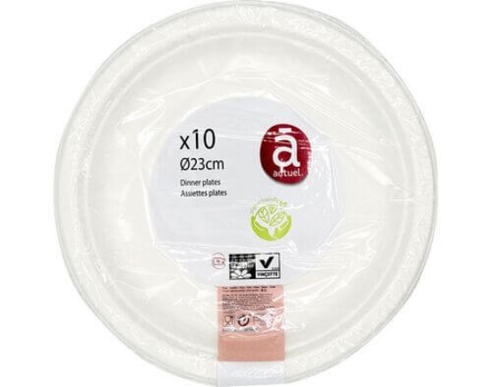 Imagem de Prato Descartável ACTUEL Cartão Eco 23Cm Pack 10 unidades