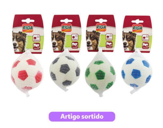 Imagem de Brinquedo Para Cão RIGA Bola de Futebol Cores Sortidas