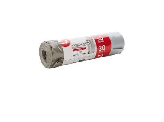 Imagem de Saco AUCHAN Lixo Altos Fecho Fácil 30L 20un