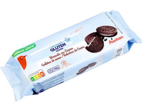 Imagem de Bolachas AUCHAN Sem Glúten Cacau 160g