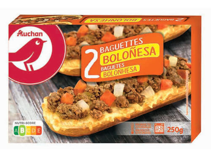 Mostrar detalhes para Baguete Bolonhesa AUCHAN 250G (2x125G) Imagem de Baguete Bolonhesa AUCHAN 250G (2x125G)