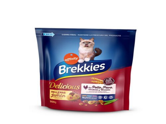 Imagem de Ração para Gato Adulto Delicious Aves AFFINITY BREKKIES emb.900g