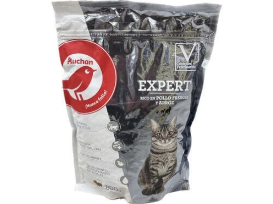 Imagem de Ração Gato AUCHAN Expert Frango Fresco e Arroz 800g
