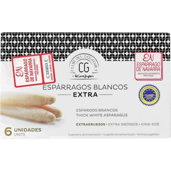 Imagem de Espargos Brancos Extra 6 Unidades CLUB DEL GOURMET lata 425g