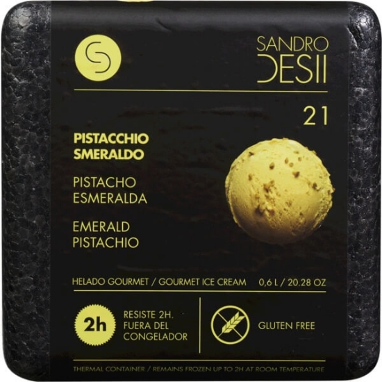 Imagem de Gelado de Pistacho Esmeralda sem Glúten SANDRO DESII emb.600ml