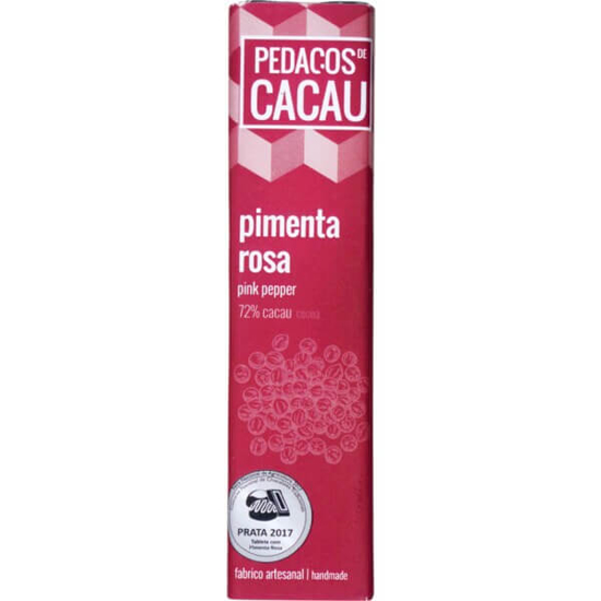 Imagem de Chocolate Preto com Pimenta Rosa PEDAÇOS DE CACAU emb.30g