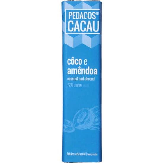 Imagem de Chocolate Preto com Coco e Amêndoa PEDAÇOS DE CACAU emb.30g