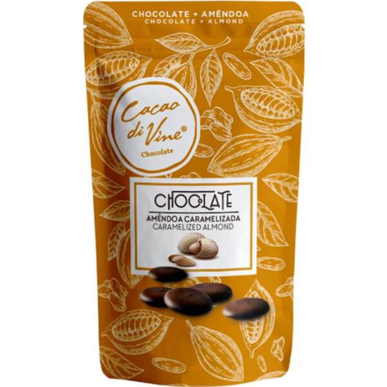 Imagem de Chocolate Preto com Amendoim Caramelizado CACAO DI VINE emb.75g