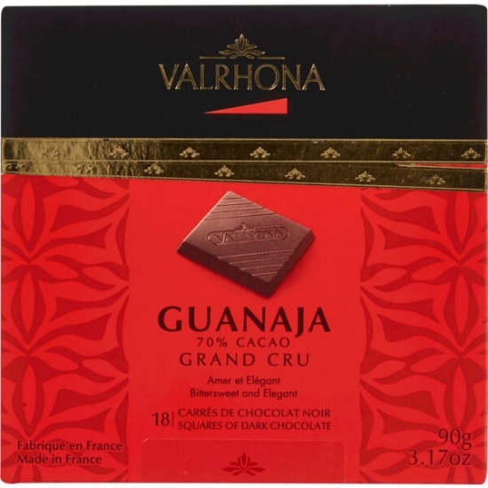 Imagem de Carres de Chocolate Preto Guanaja 70% VALRHONA lata 90g