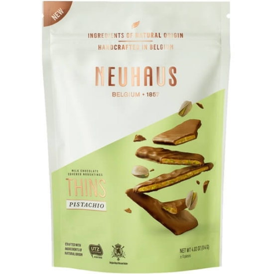 Imagem de Chocolate de Leite Nougatine Thins com Pistacho NEUHAUS emb.114g