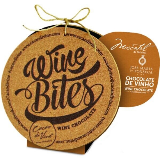 Imagem de Chocolate Preto Wine Bites de Vinho Moscatel de Setúbal CACAO DI VINE emb.110g