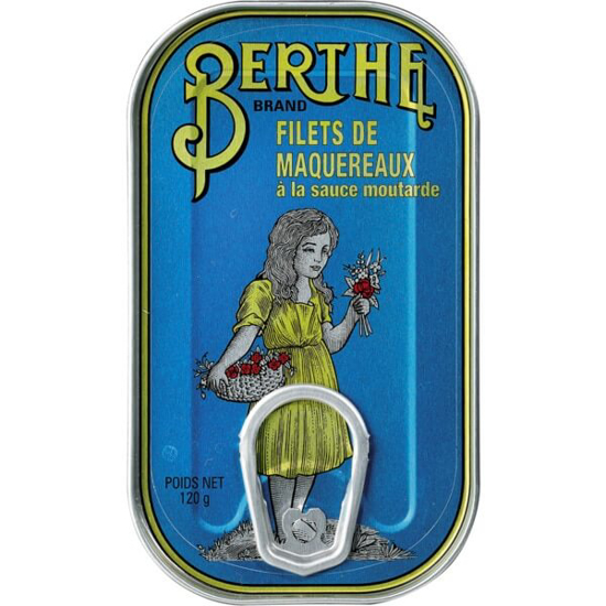 Imagem de Filetes de Cavala com Pele em Mostarda BERTHE lata 120g