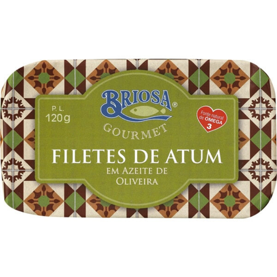 Imagem de Filetes de Atum em Azeite de Oliveira BRIOSA GOURMET lata 120g