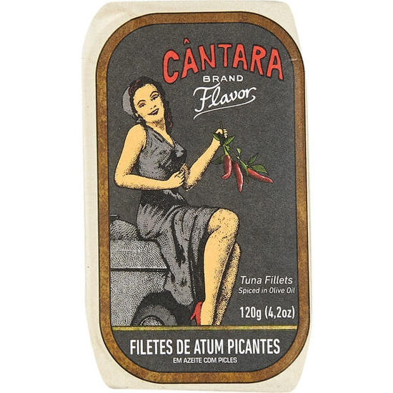 Imagem de Filetes de Atum em Azeite Picante CANTARA lata 120g