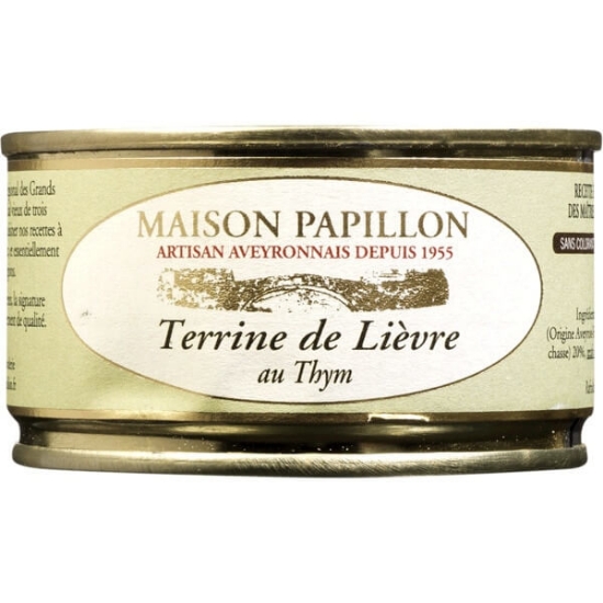 Imagem de Paté de Lebre com Tomilho MAISON PAPILLON lata 130g