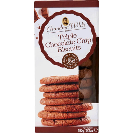 Imagem de Bolachas com Pepitas de Triplo Chocolate GRANDMA WILD'S emb.150g