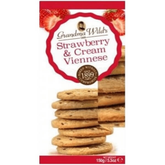 Imagem de Bolachas Morango e Pepitas Chocolate Branco GRANDMA WILD'S emb.150g