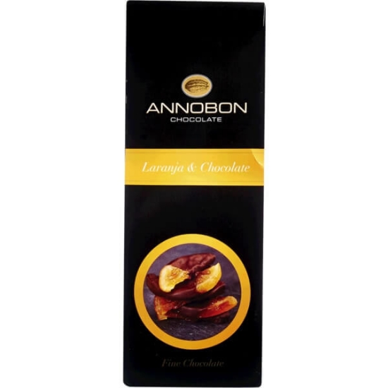 Imagem de Rodelas de Laranja com Chocolate Preto ANNOBON emb.80g