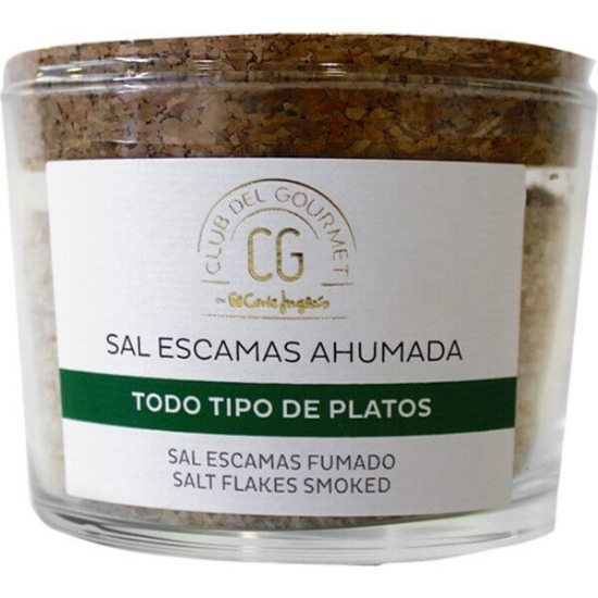 Imagem de Sal de Escamas Fumado CLUB DEL GOURMET frasco 100g