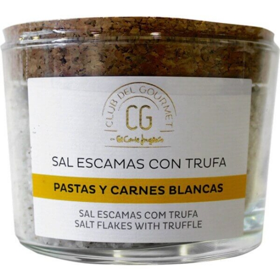 Imagem de Sal de Escamas com Trufa CLUB DEL GOURMET frasco 100g