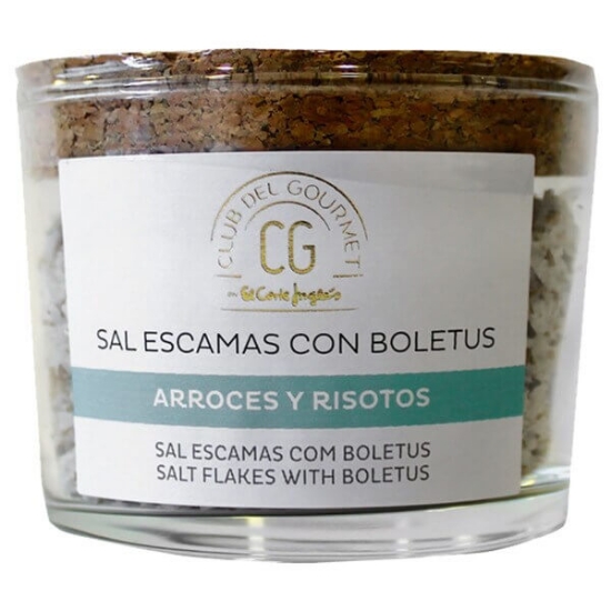 Imagem de Sal de Escamas com Boletus CLUB DEL GOURMET frasco 100g