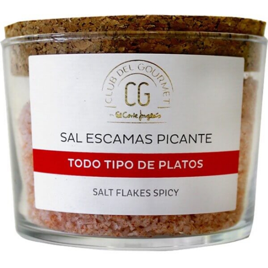 Imagem de Sal de Escamas Picante CLUB DEL GOURMET frasco 100g