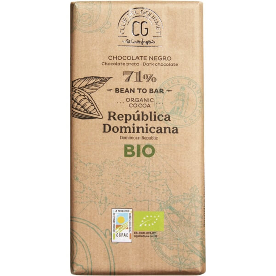 Imagem de Chocolate Preto República Dominicana 71% Biológico CLUB DEL GOURMET emb.100g