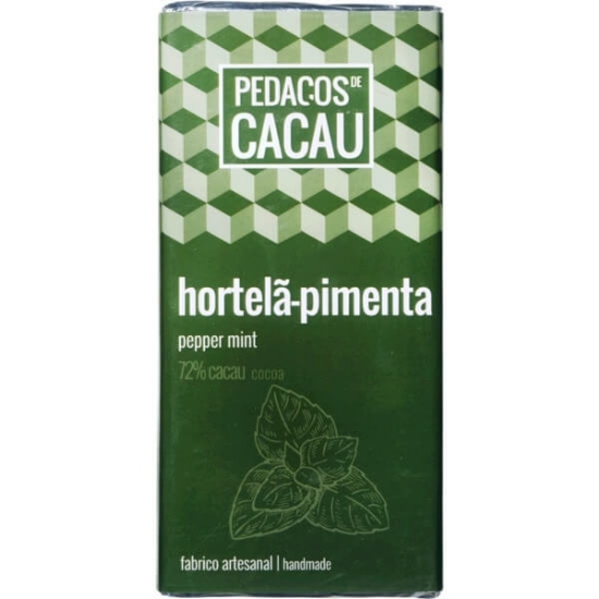 Imagem de Chocolate Preto com Hortelã-Pimenta PEDAÇOS DE CACAU emb.100g