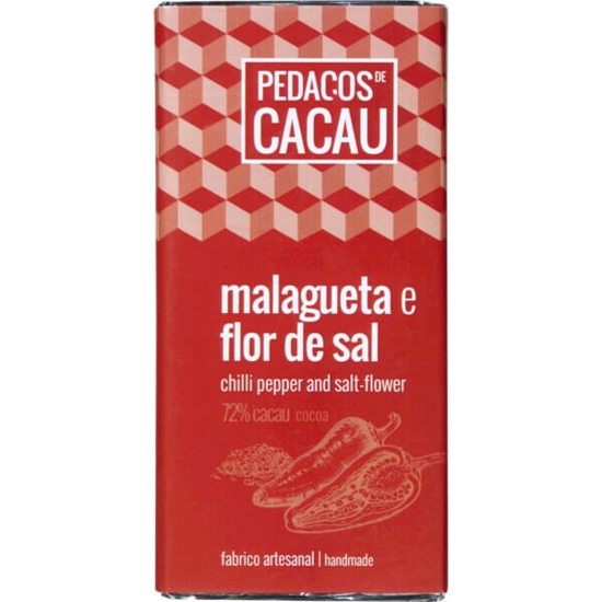 Imagem de Chocolate Preto com Malagueta e Flor de Sal PEDAÇOS DE CACAU emb.100g