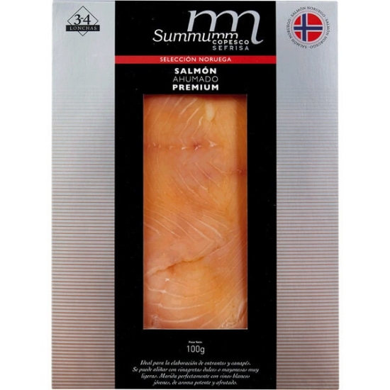 Imagem de Lombo de Salmão Fumado Premium Mini Fatias SUMMUMM unidade 100g