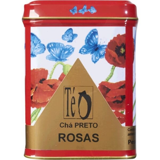 Imagem de Chá Preto Aromatizado a Rosas TÉ O lata 100g