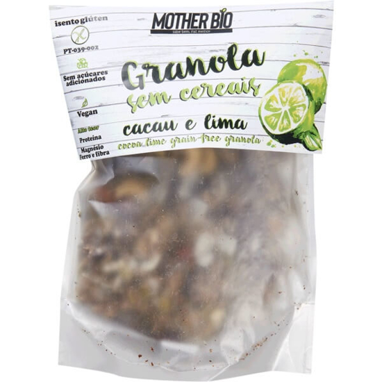 Imagem de  Granola Bio sem Cereais Cacau e Lima Vegan MOTHER BIO emb.350g