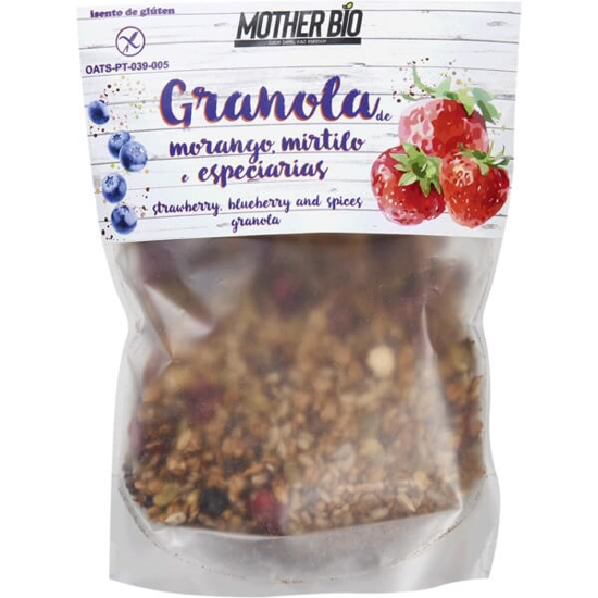 Imagem de  Granola Bio Morango, Mirtilo e Especiarias MOTHER BIO emb.00350g